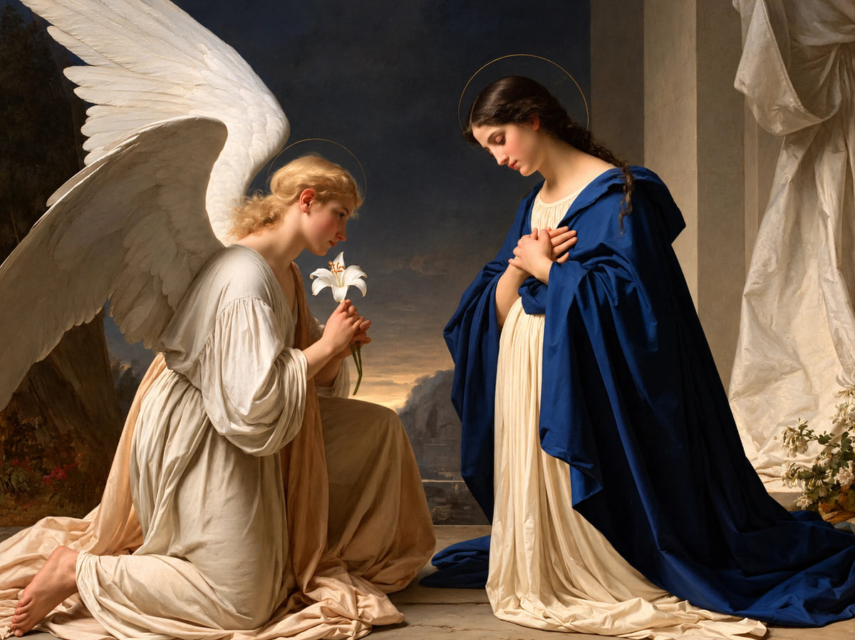 Gabriel before Mary in Blue – Florentine Annunciation · Landscape