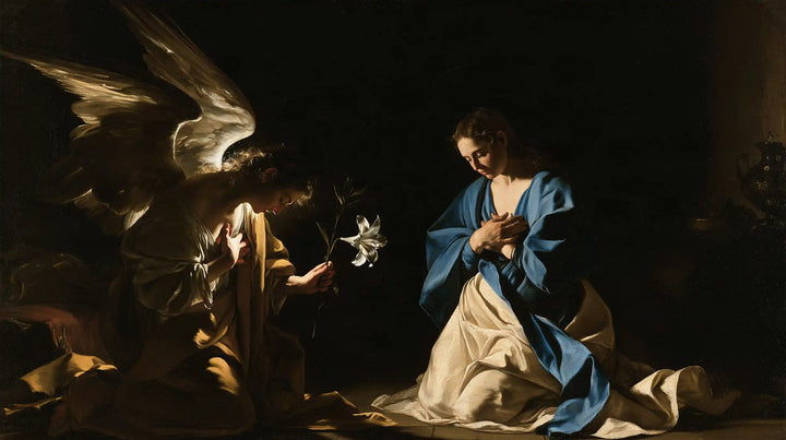 The Annunciation - Caravaggio Tenebrism · Landscape n° 6