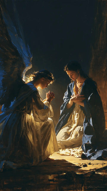 The Annunciation - Midnight Blue Chiaroscuro · Portrait n° 2