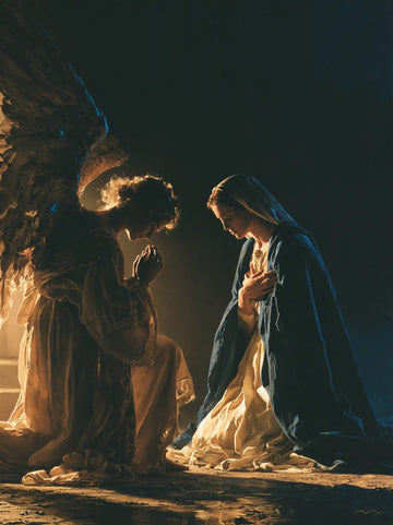The Annunciation - Midnight Blue Chiaroscuro · Portrait n° 19