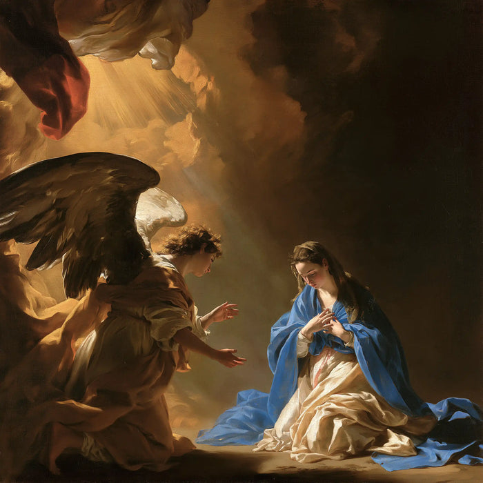 The Annunciation — The Promise beneath Copper Clouds