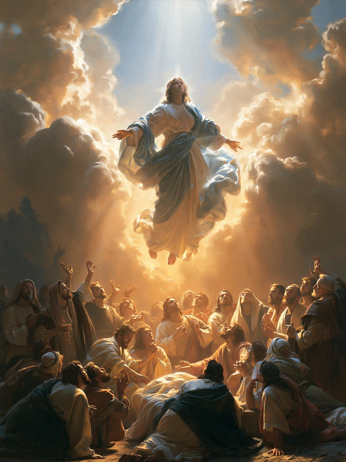 The Assumption of Mary — Silence Beneath the Shaft of Light