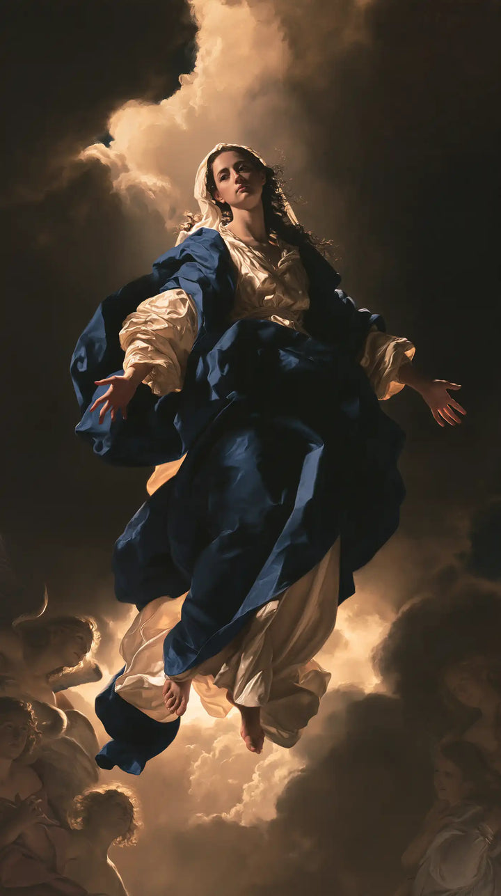 The Assumption of Mary - Caravaggio Tenebrism · Portrait n° 6