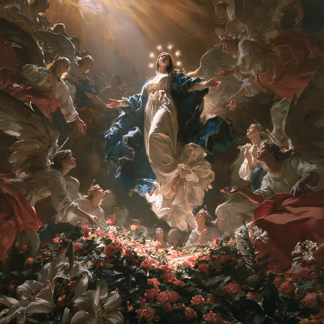 The Assumption of Mary — Radiance at the Centre of Dark Wings