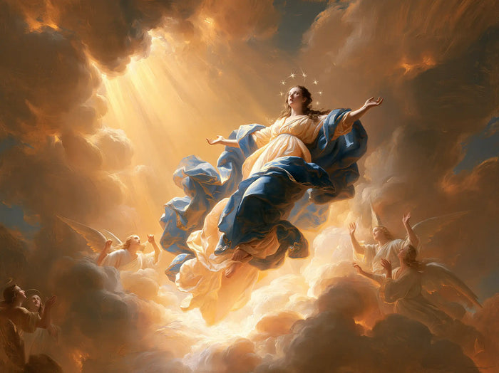 The Assumption of Mary — Grace Borne by the Golden Beam