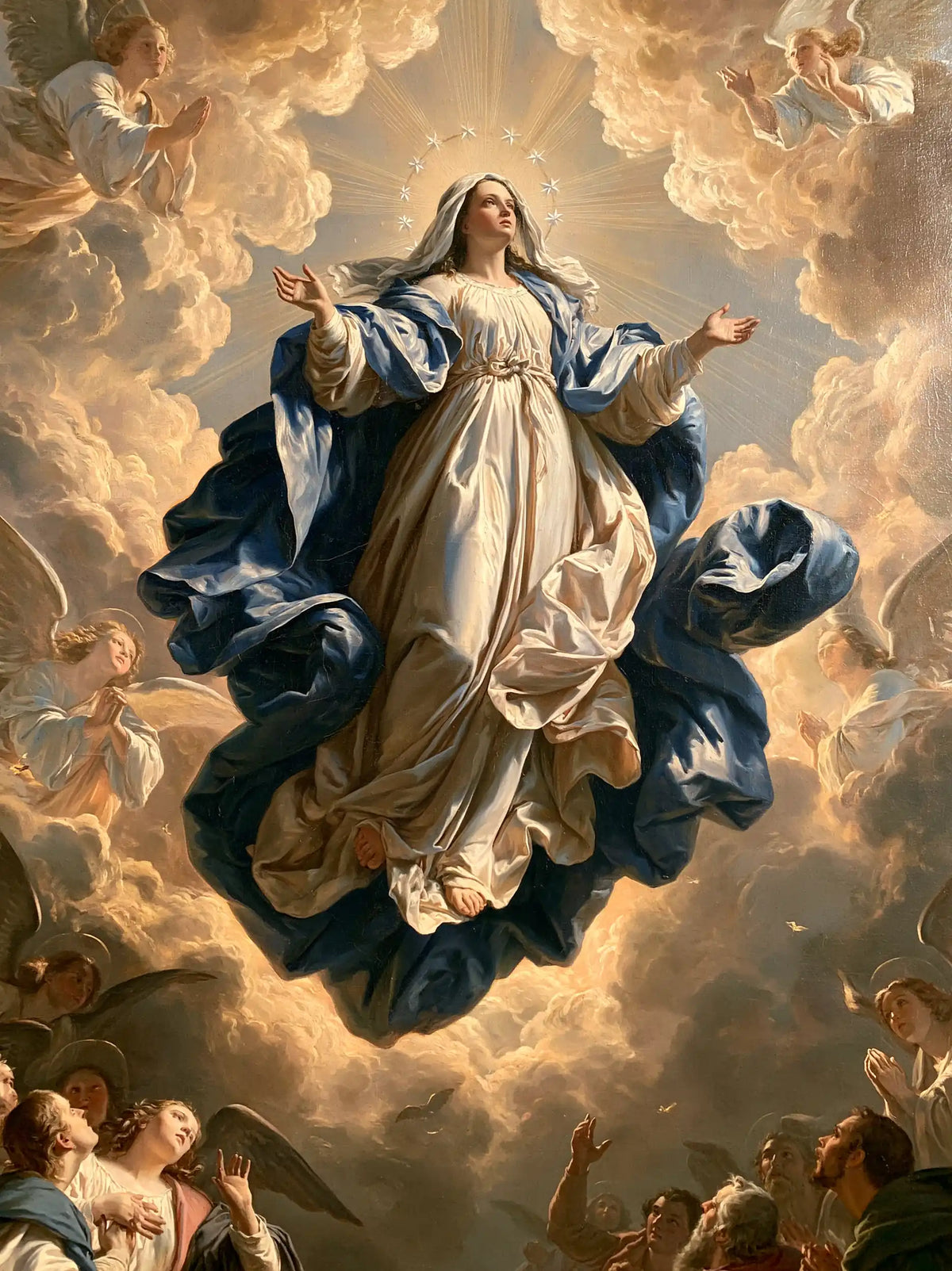 The Assumption of Mary — The Pale Veil in the Angelic Circle
