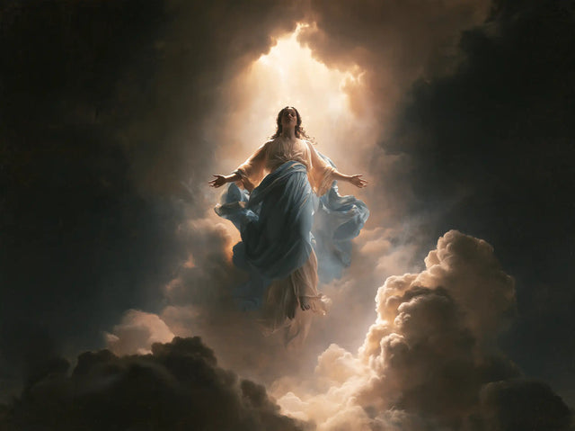 The Assumption of Mary — The Presence Beneath the Burning Rift