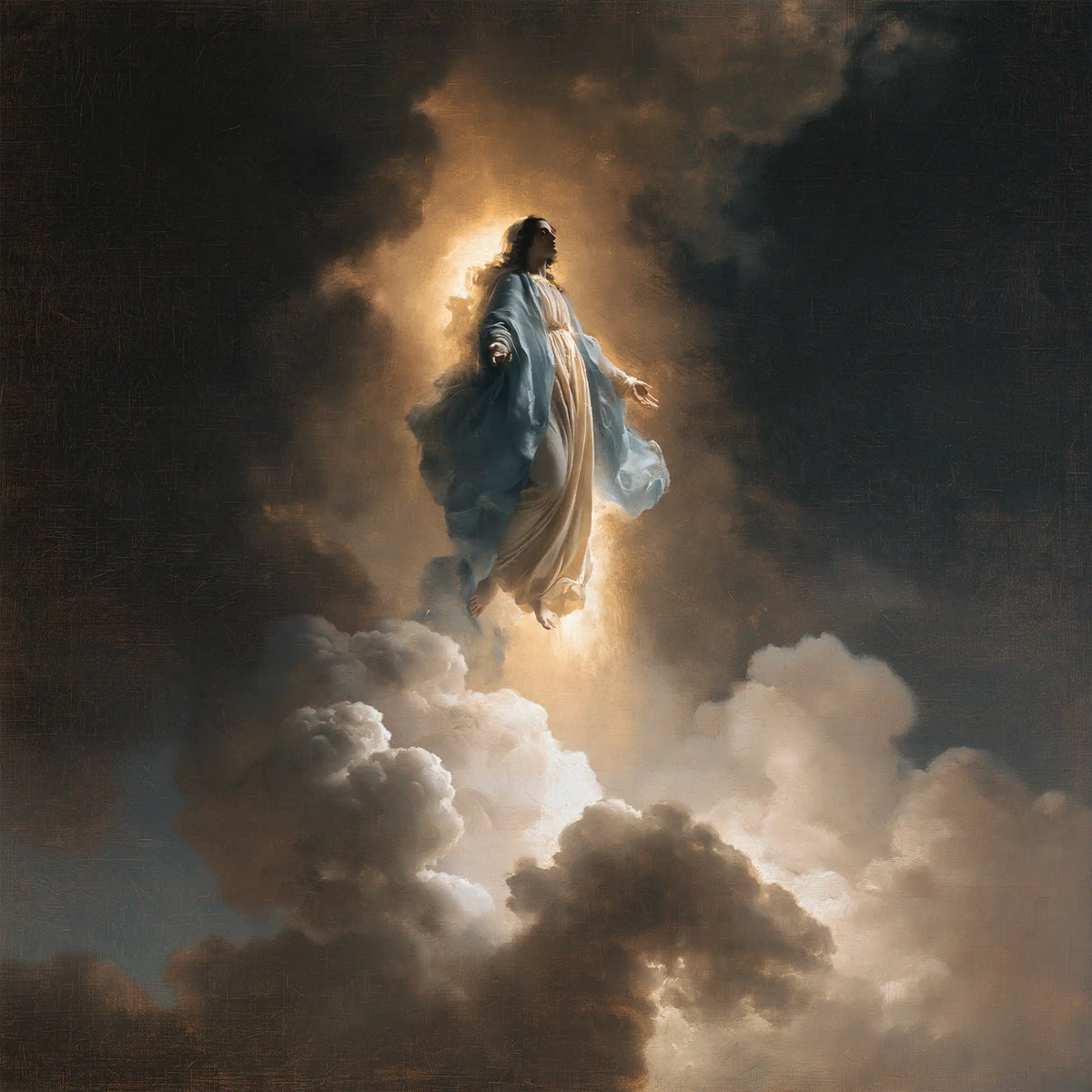 The Assumption of Mary — The Profile in the Sunlit Cleft