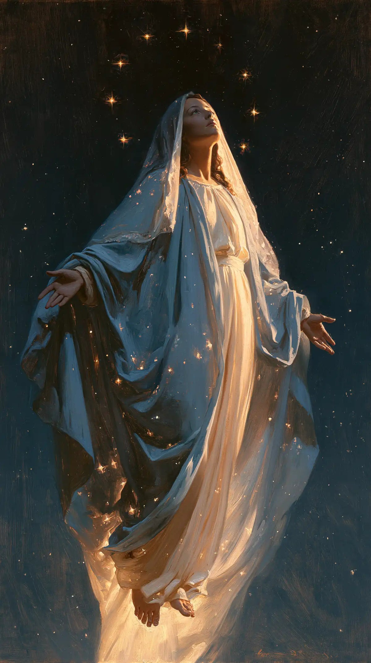 The Assumption of Mary — Ascent in Golden Dust