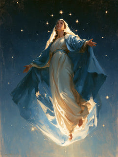 The Assumption of Mary — Flight Above the Blue Glow