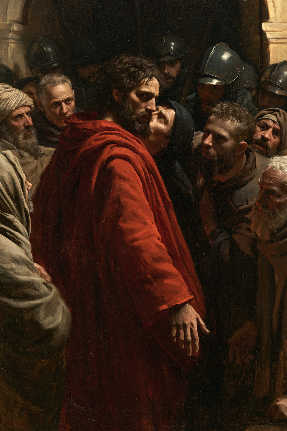 A Traição de Judas - Vermelho do sacrifício · Retrato n° 5 - Arte cristã