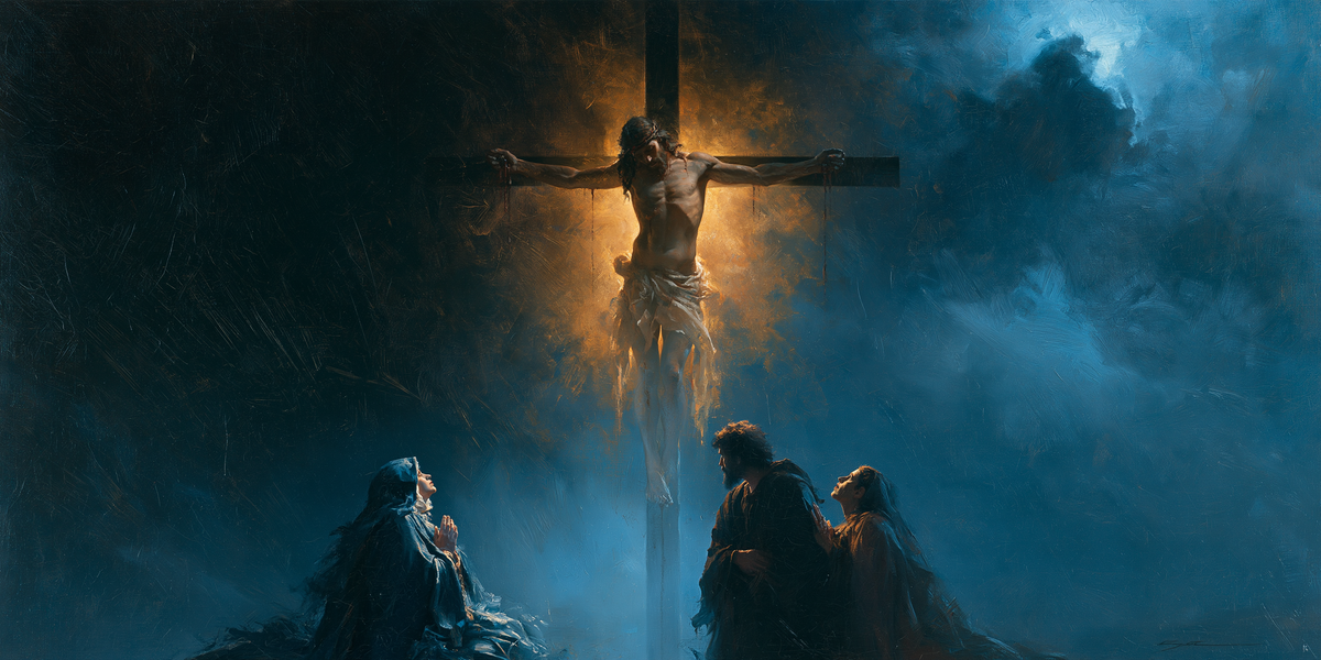 The Crucifixion - Light-dark midnight blue · Landscape n° 17