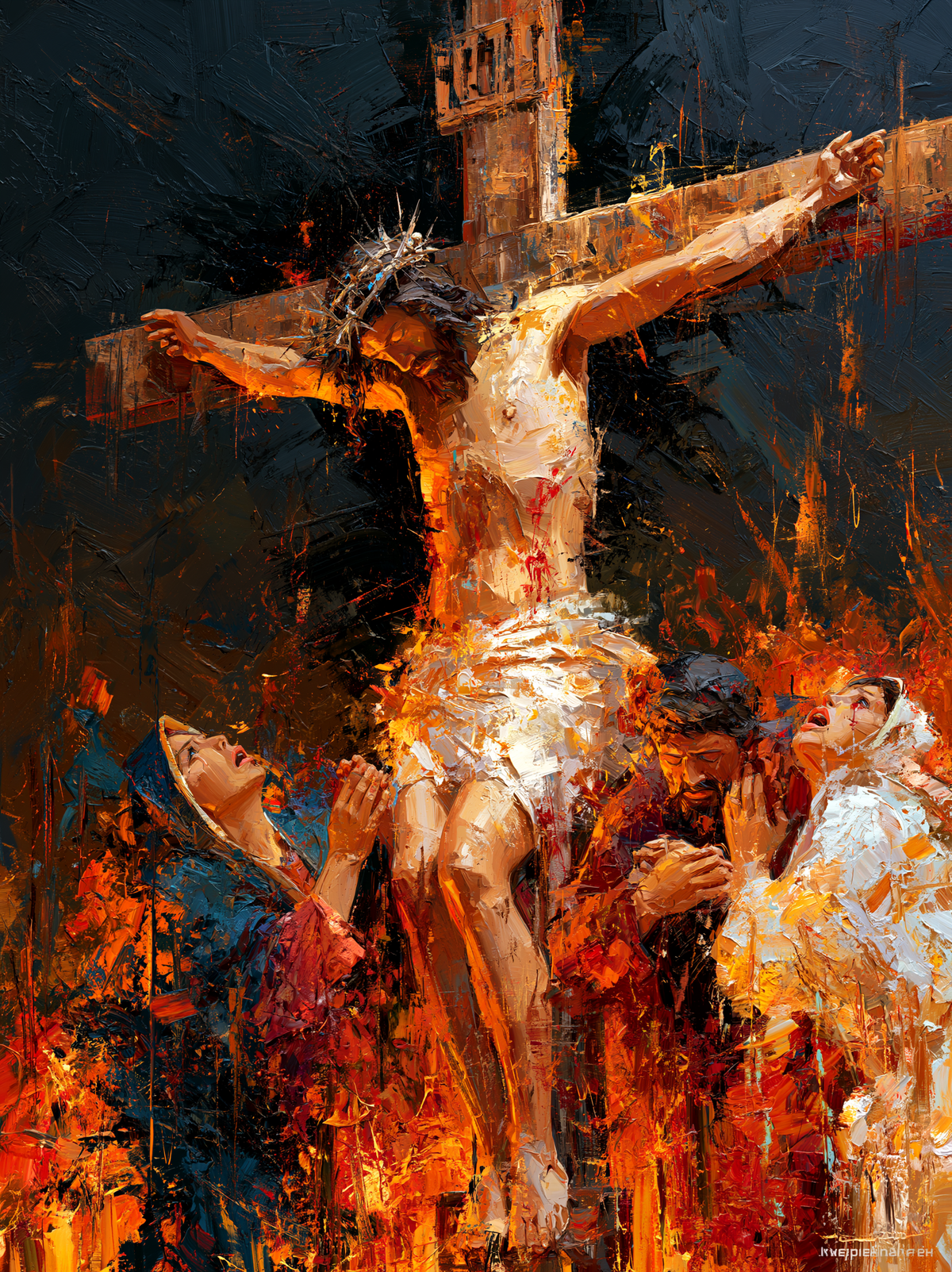 A Crucificação - Expressionista · Retrato n° 19 - Arte cristã
