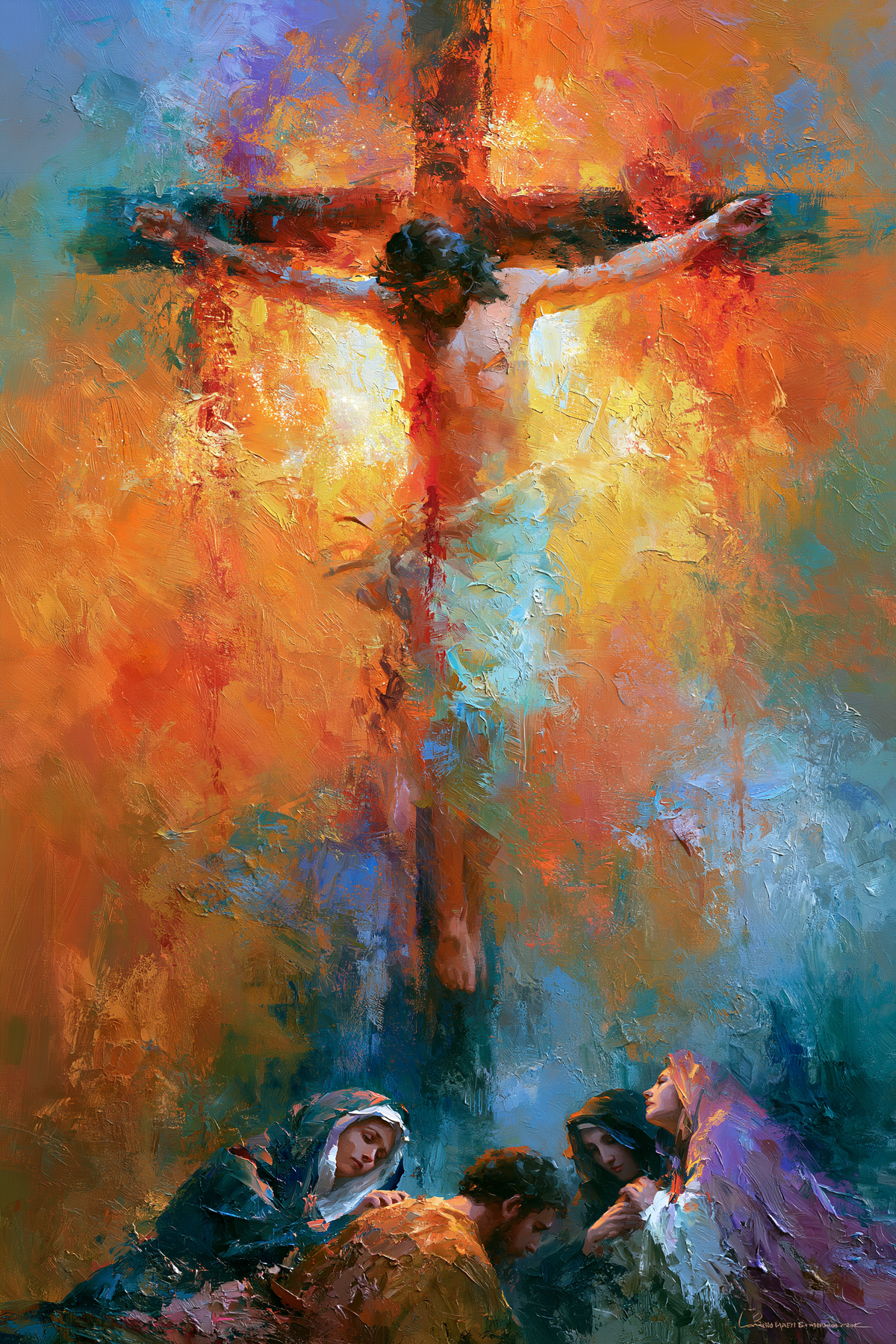 The Crucifixion — Calvary in Blossoming Mist