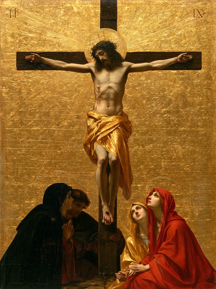 The Crucifixion — The Golden Cloth and the Red Gazes
