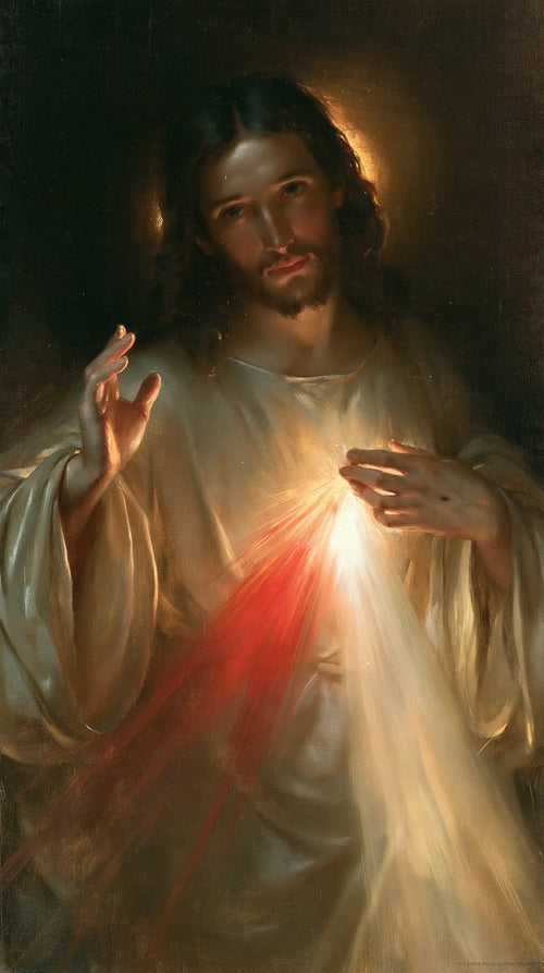 a devotional portrait of Divine Mercy Jesus in Devotional Portrait style, portrait Christian artwork no. 2