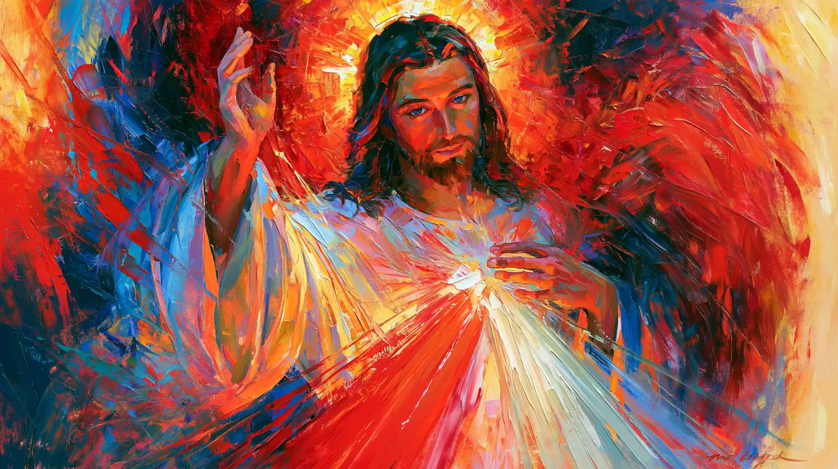 Divine Mercy Jesus – Expressionist · Landscape no. 13