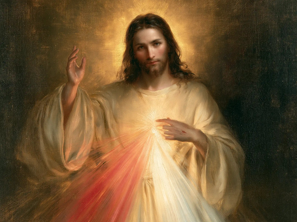 Divine Mercy Jesus — Stillness at the Heart of Chiaroscuro