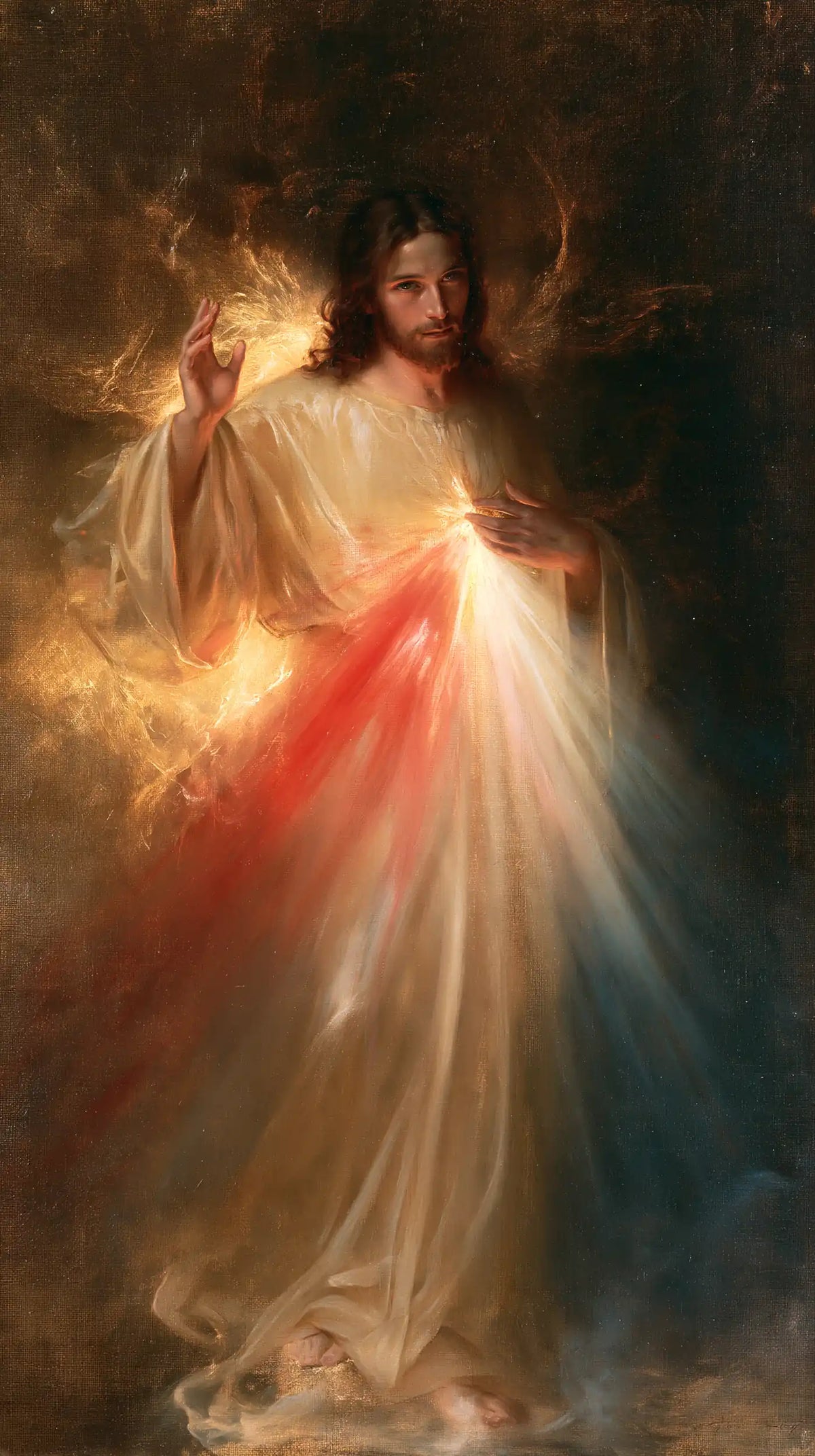 Divine Mercy Jesus — The Spark Within the Mist