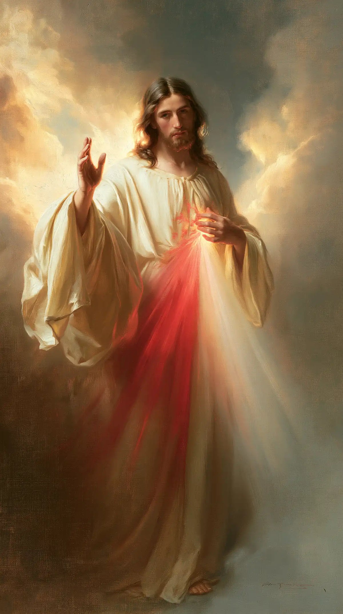 Divine Mercy Jesus — The Sleeve Open to the Vast Sky