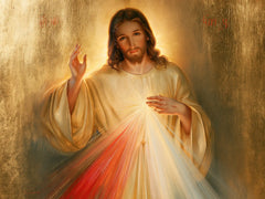 Jesus da Divina Misericórdia — A Auréola na pátina de âmbar