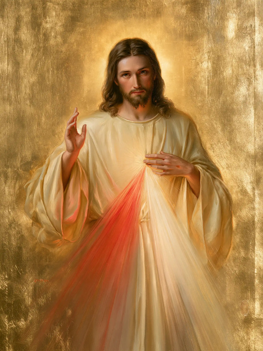 Divine Mercy Jesus - Sacred Gold · Portrait n° 10