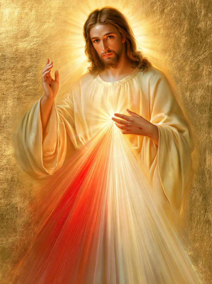Jesus da Divina Misericórdia — O Olhar sob agulhas douradas