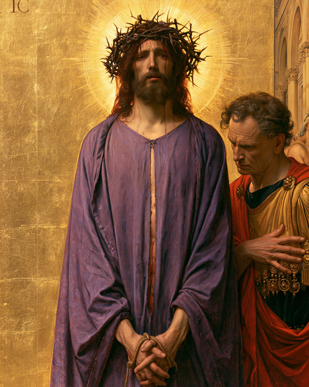 Ecce Homo - Dourado sagrado · Retrato n° 20 - Arte cristã