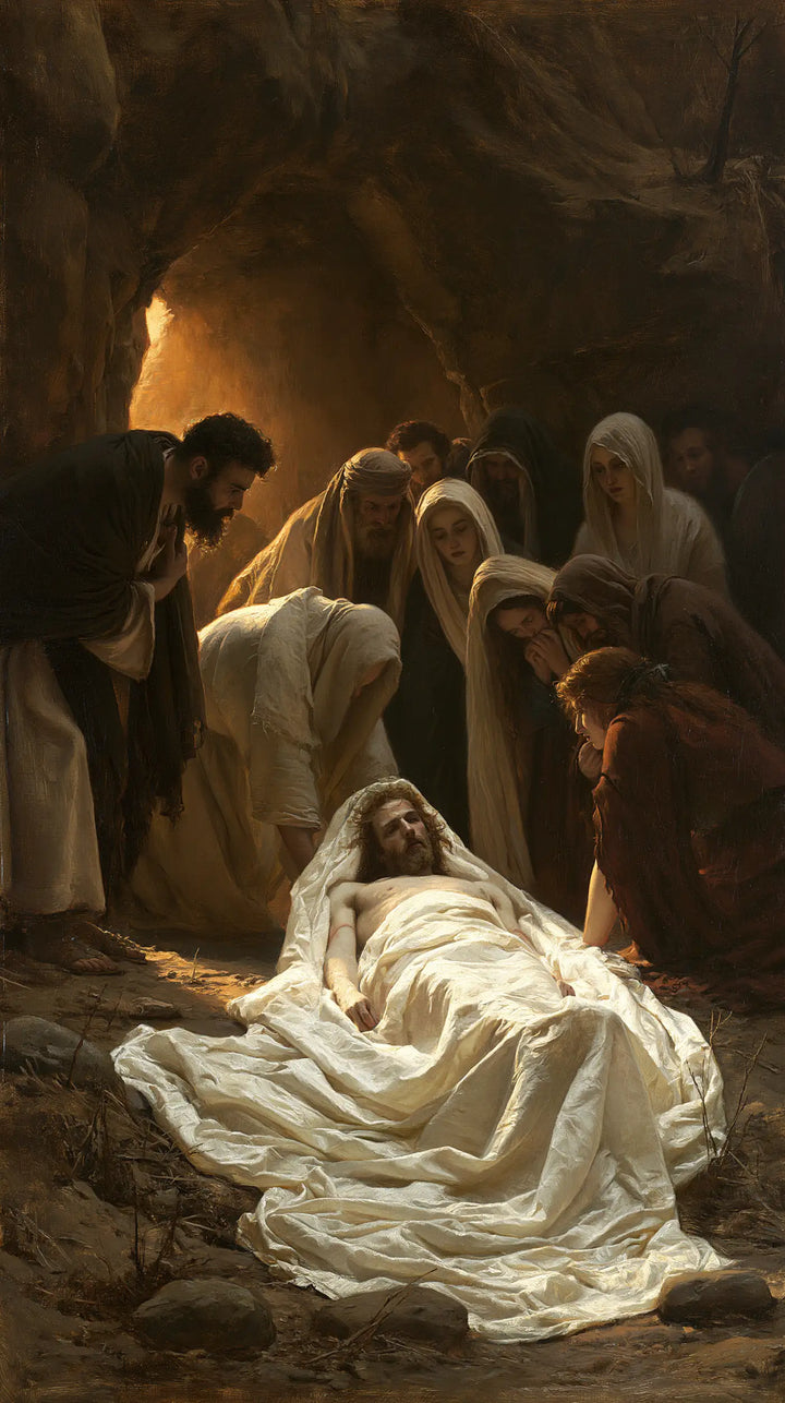 The Entombment of Jesus Christ — Linen in the Hollow of the Final Vigil