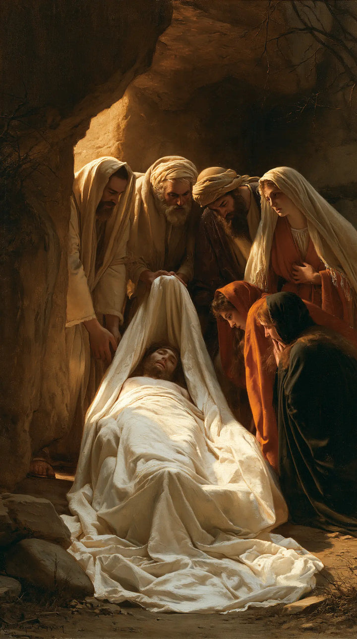 The Entombment of Jesus Christ — Linen Raised in the Amber Vigil