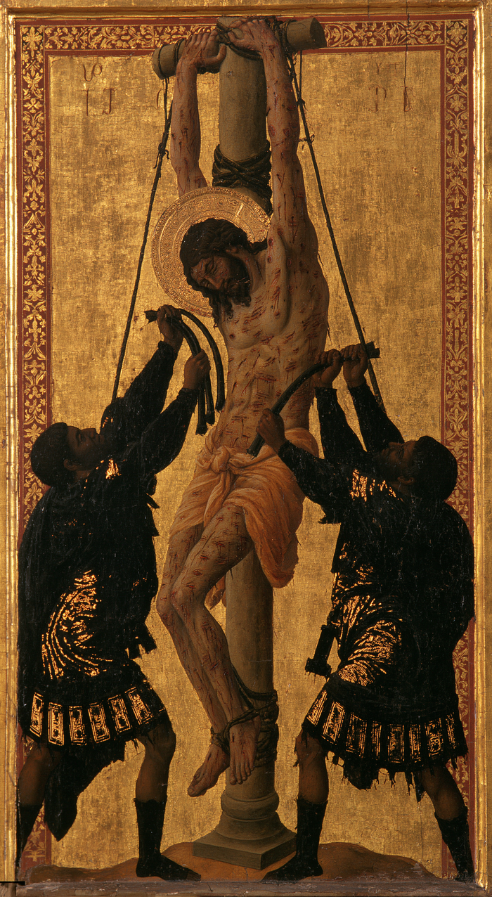 A Flagelação de Cristo - Preto e dourado · Retrato n° 4