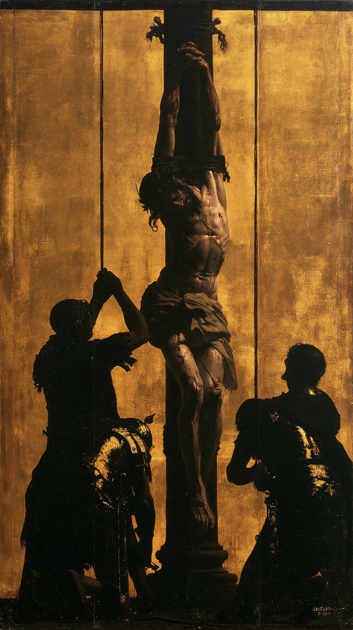A Flagelação de Cristo - Preto e dourado · Retrato n° 6