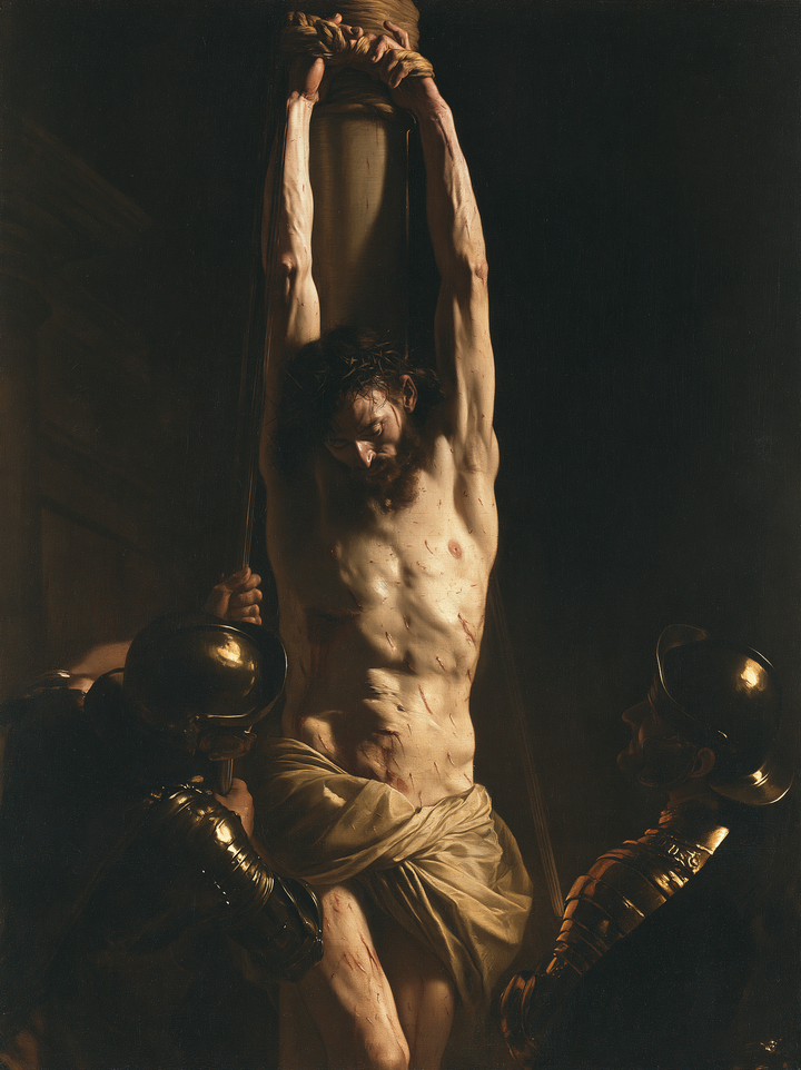 A Flagelação de Cristo - Preto e dourado · Retrato n° 9