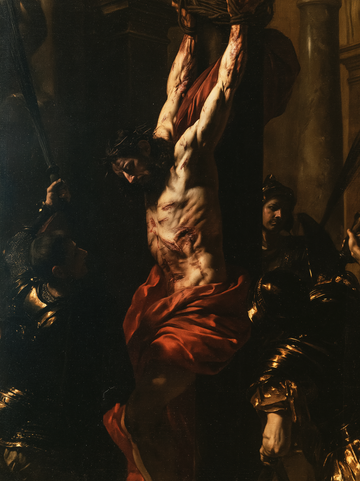 A Flagelação de Cristo - Preto e dourado · Retrato n° 10