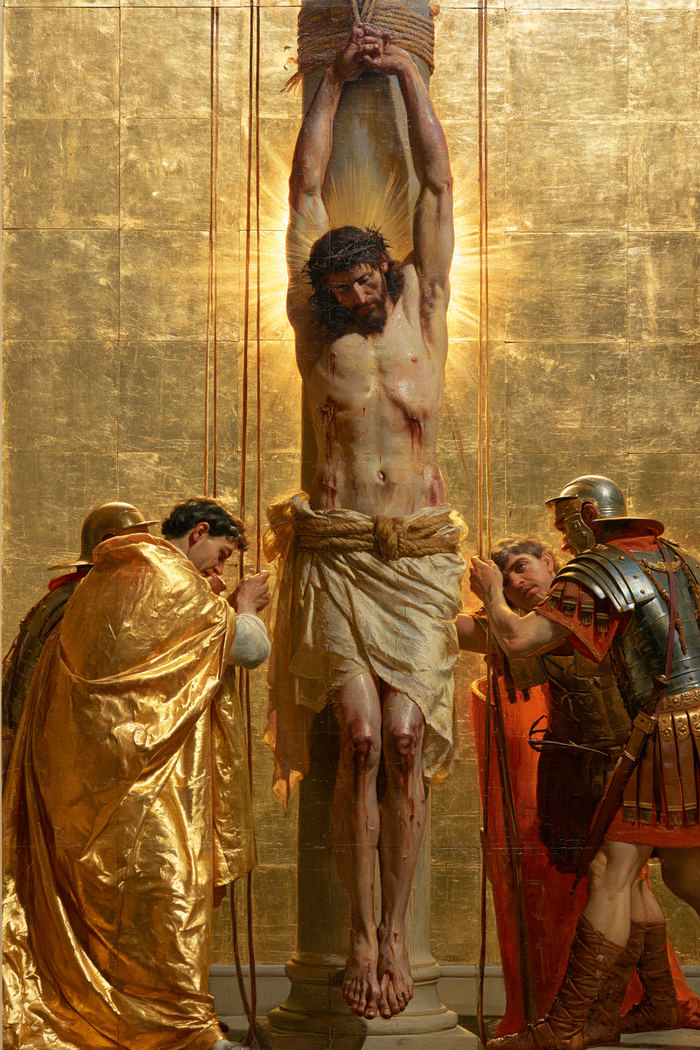 A Flagelação de Cristo - Sagrado Dourado · Retrato n° 4
