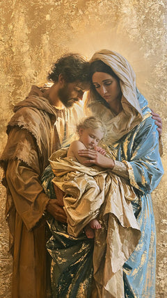 The Holy Family — The Cradle in Metallic Folds
