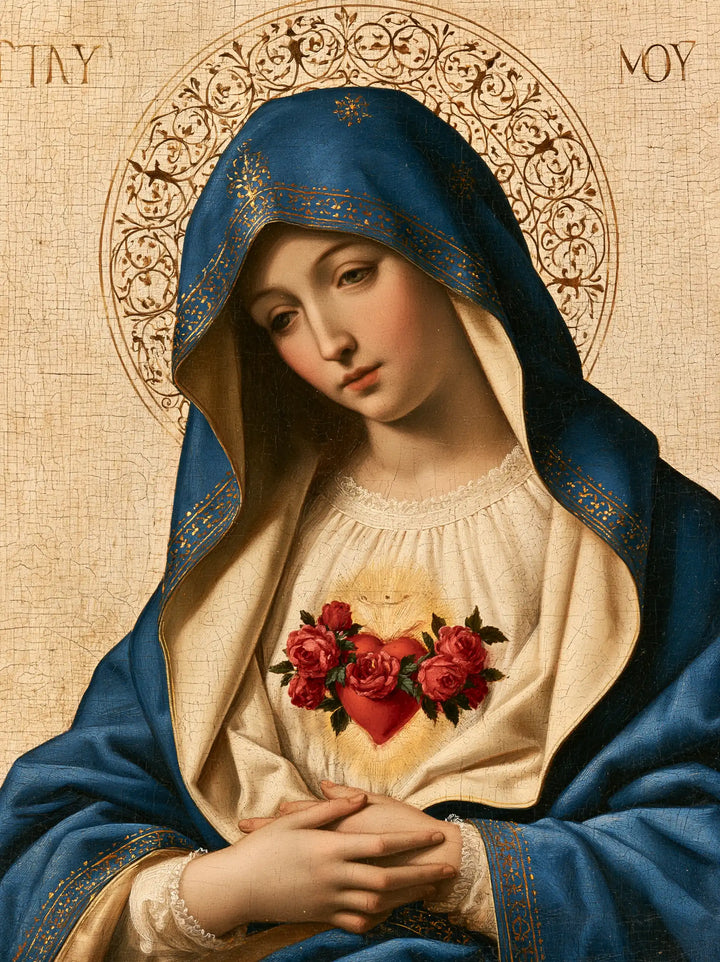 The Immaculate Heart of Mary — Recollection Beneath the Leafwork Halo