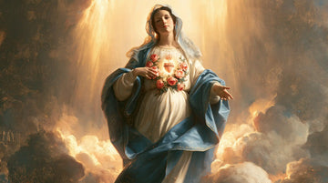 Immaculate Heart of Mary - Mary upon the Clouds with the Immaculate Heart · Landscape n° 14