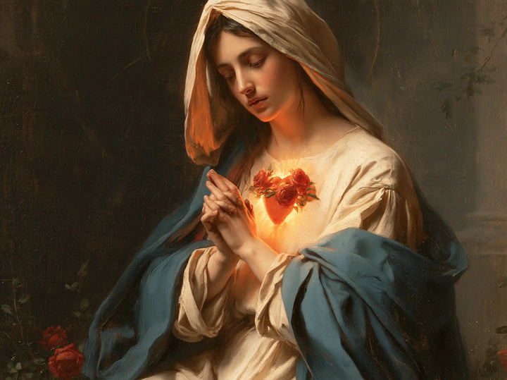 The Immaculate Heart of Mary — Raised Fingers in the Heart’s Light