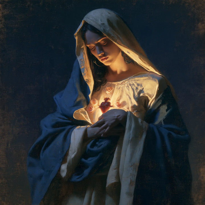 Immaculate Heart of Mary - Midnight Blue Chiaroscuro · Square n° 5