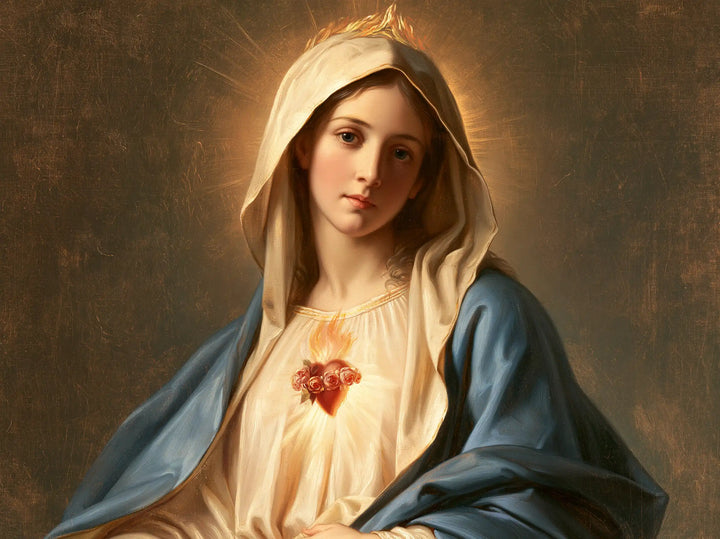 The Immaculate Heart of Mary — Serenity Beneath the Crowned Veil