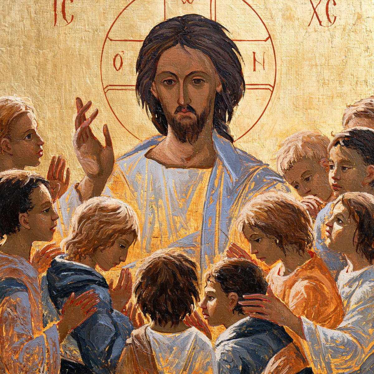 Jesus and the Children — Pearly Blue and Little Prayers