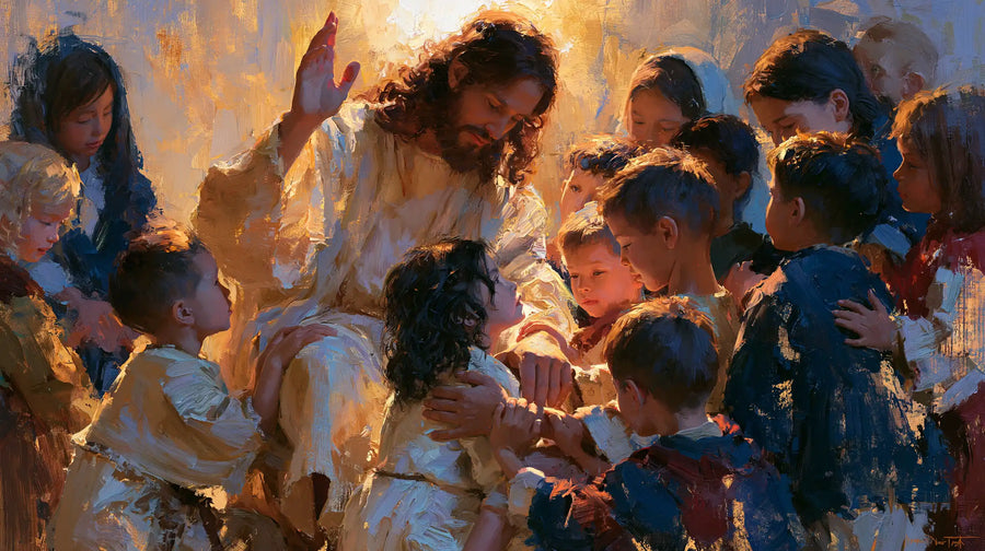 Jesus and the Children - Expressionist · Landscape n° 8