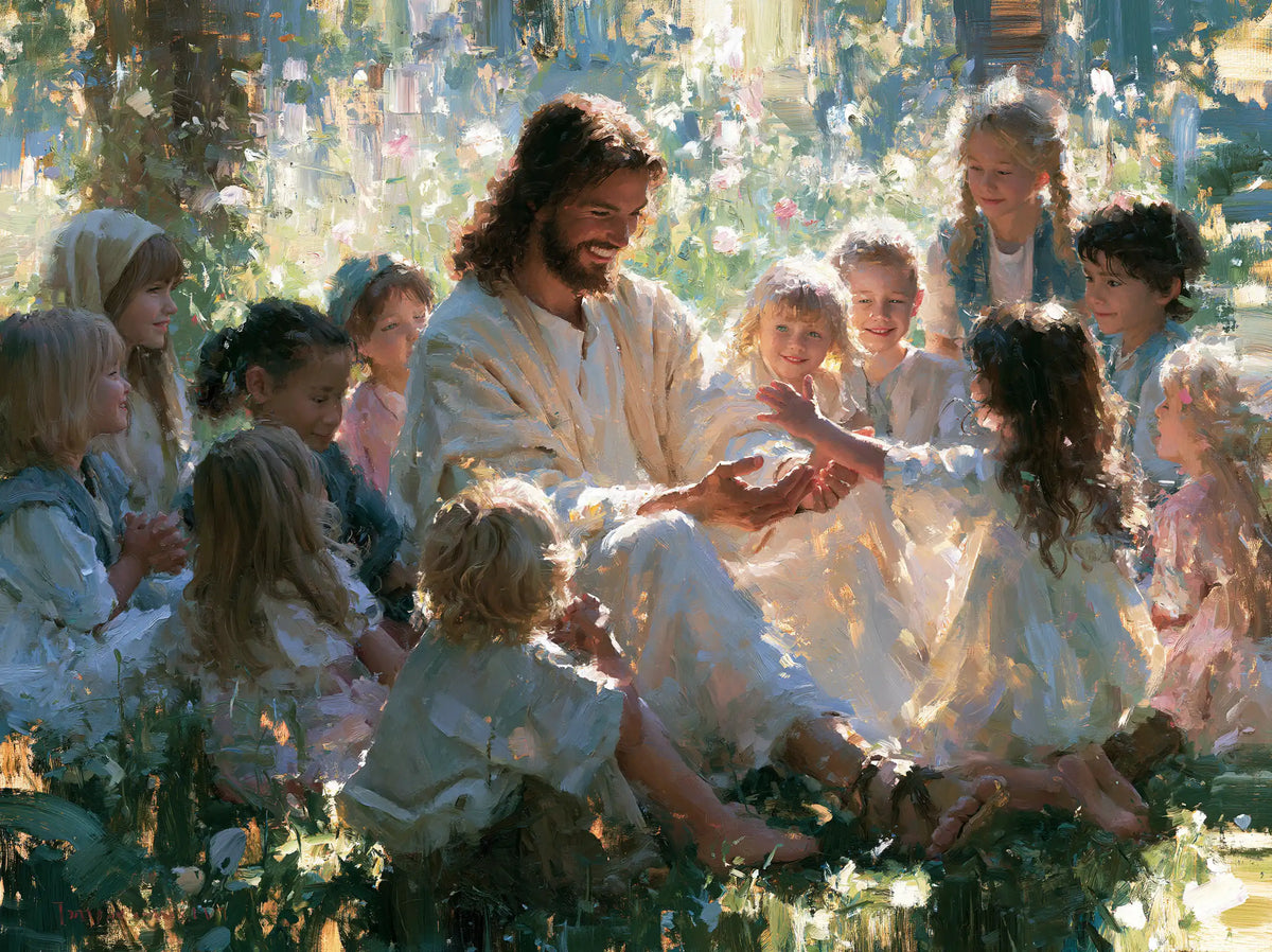 Jesus and the Children — Hands Meeting in the Garden
