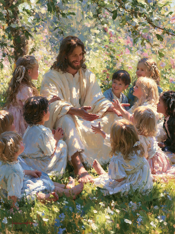 Jesus and the Children — The Garden of Little White Dresses