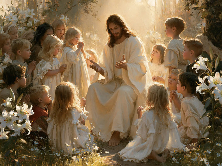 Jesus and the Children - Symbolist · Landscape n° 14