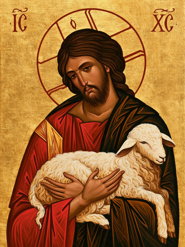 Jesus and the Lamb - Contemporary Byzantine · Portrait n° 8