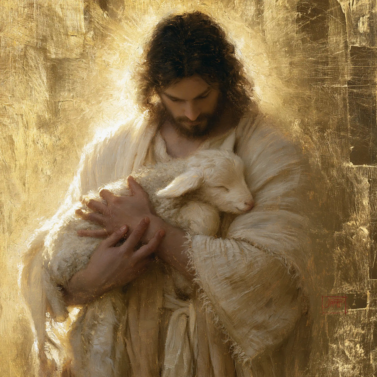Jesus and the Lamb — The Little Sleep Beneath Crossed Hands