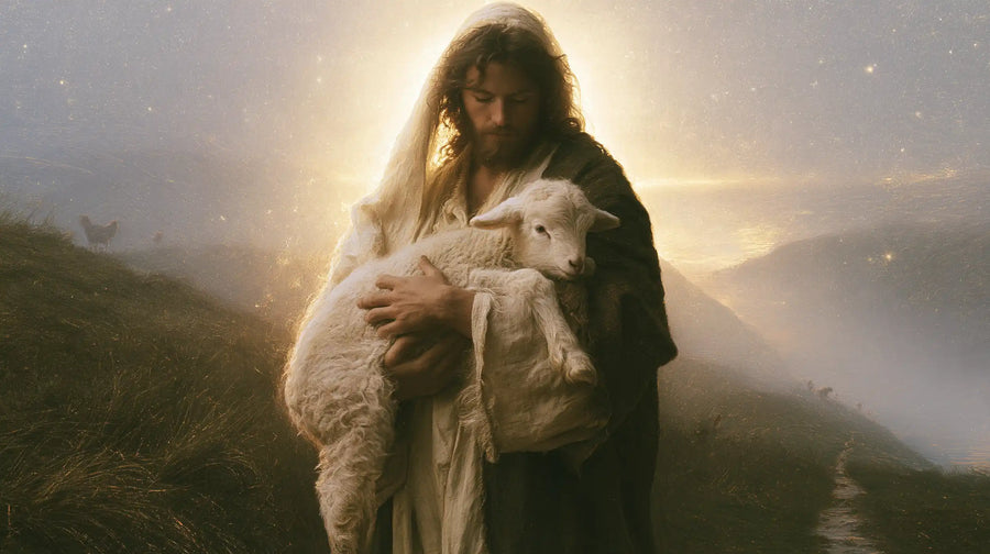 Jesus and the Lamb - Symbolist · Landscape n° 7