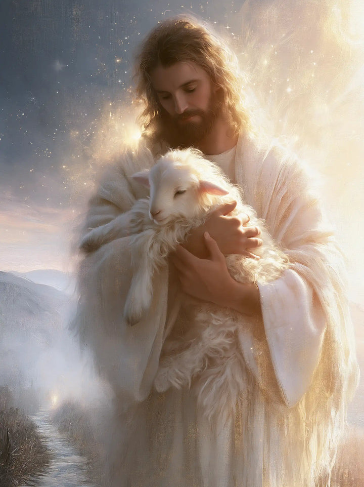 Jesus and the Lamb - Symbolist · Portrait n° 12